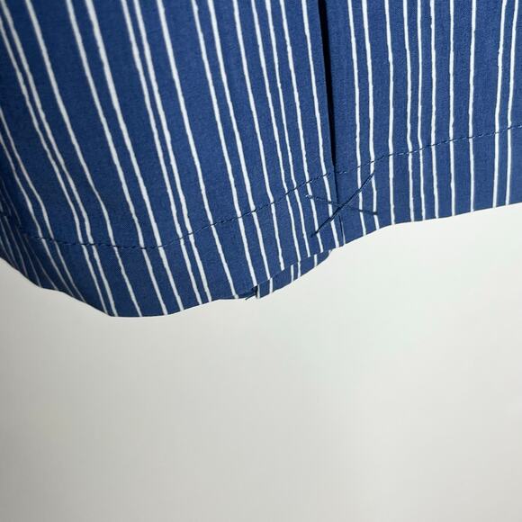 Habitat Clothes To Live In Power Stretch Swing Jacket M Blue Stripe Lagenlook - Picture 10 of 12